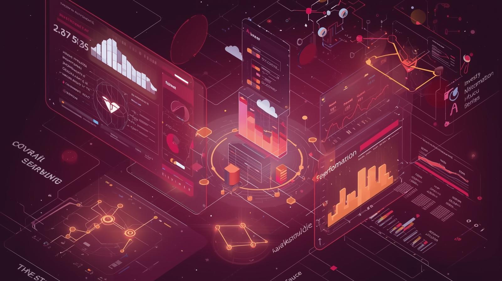 Premium SaaS-style illustration of an AI-powered investment intelligence platform